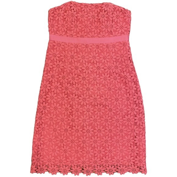 Lilly Pulitzer Strapless “Bowen” Hotty Pink Dress‎ Size 4 - Picture 2 of 8